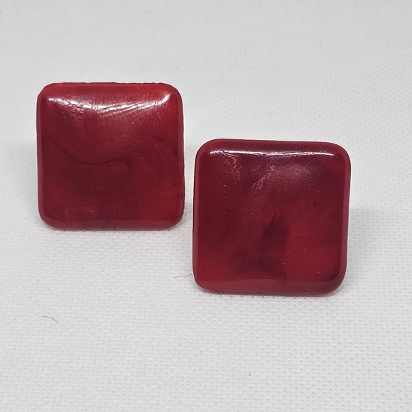Vintage Native American Handmade Genuine Red Coral Stud Earrings. - Picture 4 of 6